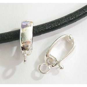   Silver Pearl Bail Clasp Changeable Shortener Enhancer