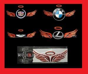 BUICK 3D Red Angel Wing Decal Sticker Logo Trim  
