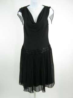 BICE Black Chiffon Beaded Dress Sz 6  