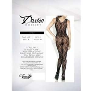  Bundle Floral Lace Deep V Front Bodystocking Blk Queen and 
