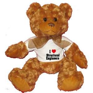  I Love/Heart Structural Engineers Plush Teddy Bear with 