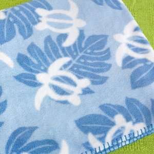 Tb [Sea Turtle   Blue] Japanese Coral Fleece Baby Throw Blanket (26 By 