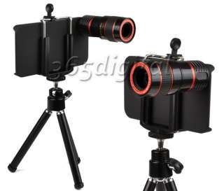 8x Optical Zoom Telescope Camera Lens +Tripod For Apple iPhone 4 4G