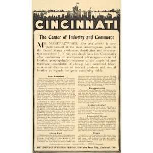   Ad Cincinnati Industrial Bureau Raw Material Fuel   Original Print Ad