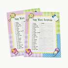 24 Sheets Baby Word Scramble Game Baby Shower Game Decorations favors