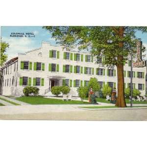   Postcard Colonial Hotel   Florence South Carolina 