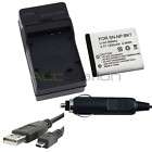 For Sony NP BK1 CyberShot DSC S950 Battery+Charge​r+USB