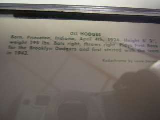 Gil Hodges Dormand Postcard SGC 84 NM+ Bklyn Dodgers  