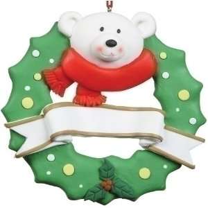  Club Pack of 24 Keepsake Fundough White Bear on Wreath 