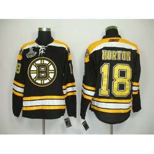  Horton #18 NHL Boston Bruins Black Hockey Jersey Sz50 