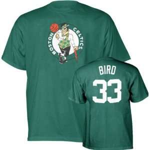   Green Majestic Throwback Player Name and Number Boston Celtics T Shirt