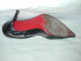 Christian Louboutin Black Leather heels pumps shoes 38 / 8  