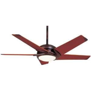    54 Ceiling Fan, Weathered Copper Finish with Dark Cherry Finish