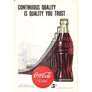  1947 Coca Cola Ad Bottling Plant Assembly Line Original 