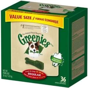    Greenies Dental Chews Value Size Tub 36oz Regular