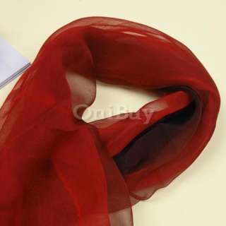 Gradient Red and Black Long Silk Scarf Wrap Shawl New  