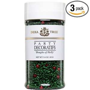 India Tree Decoratifs, Boughs of Holly, 3.0 Ounce (Pack of 3)  