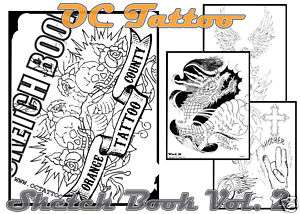 Tattoo Sketch Book Japanese Dragon Snake Flash Design  