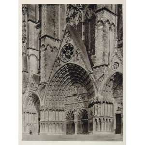   Gothic Cathedral Saint Etienne Bourges France   Original Photogravure