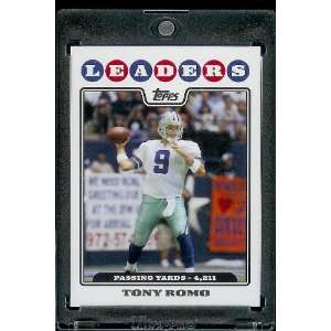  2008 Topps # 288 Tony Romo LL League Leaders   Dallas 