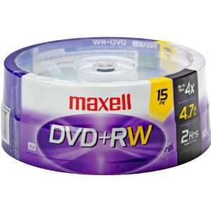  4x Rewritable DVD+RW Spindle   15 Disc Spindle T40313 