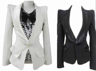 Vintage Peak Power Shoulder Elegant Suit Blazer Jacket  