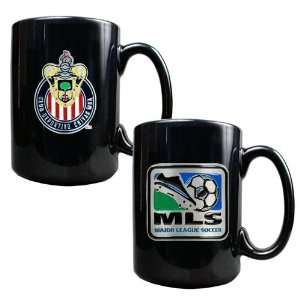  Chivas USA MLS 2pc Black Ceramic Mug Set   Primary Team 