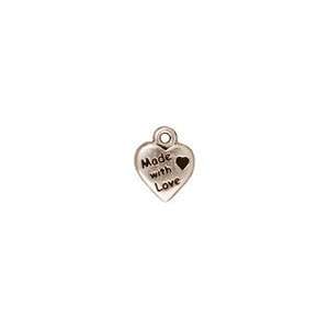   ) Made with Love Heart Charm 10x12mm Charms Arts, Crafts & Sewing