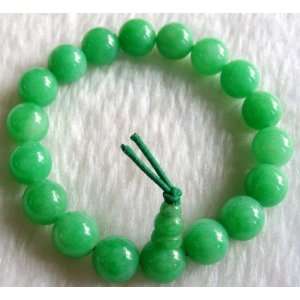  Green Jade Beads Tibet Buddhist Prayer Bracelet Mala 