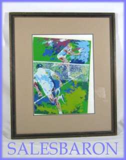 TENNIS MATCH Serigraph by Ted Tanabe Lithograph FRAMED 50/350 SIGNED 