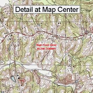  USGS Topographic Quadrangle Map   High Point West, North 