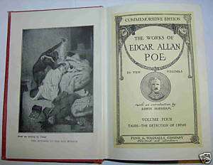 EDGAR ALLAN POE WORKS OF 1904 First Edition  