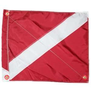  NAUTICAL® Diver Down Flag with Brass Grommets & Stainless 