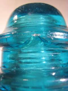 VTG Hemingray 42 CD 154 Hemi Blue Glass Insulator Error  