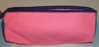 Bright Pink & Blue Bag,Holds Pens,Makeup Brushes & More  