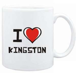  Mug White I love Kingston  Capitals