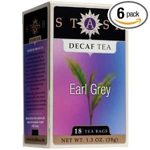 Stash Premium Decaf Earl Grey Tea, Tea Bags, 18 Count Boxes (Pack of 6 