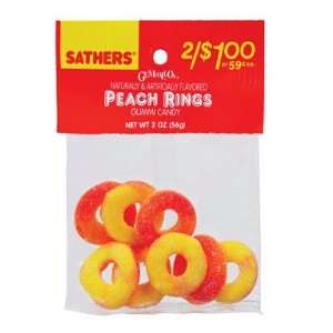  Sathers 87148 Peach Rings 2 Oz