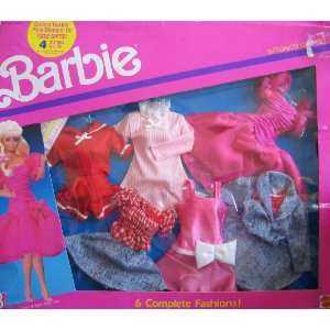   Barbie 6 Fashion Gift Set   6 Complete Fashions (1990) Toys & Games