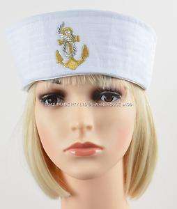 Fancy Dress Party cosplay Costume Sailor Sea Navy Yacht Boat Cap Hat 