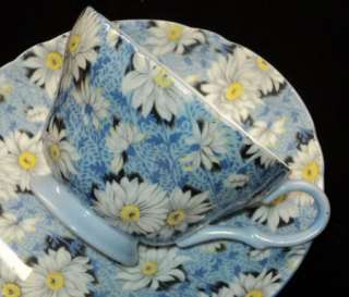 Shelley Henley Blue Daisy chintz Simply Tea cup and saucer  