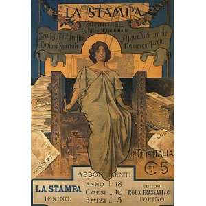  LA STAMPA NEWS PAPER TORINO ITALIA ITALY 15 X 18 VINTAGE 