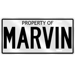  PROPERTY OF MARVIN LICENSE PLATE SING NAME