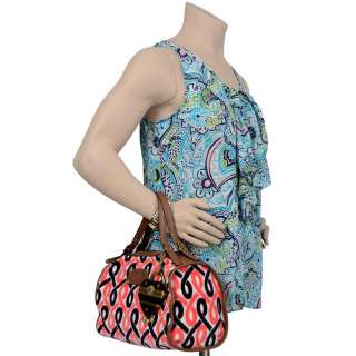 198 JUICY COUTURE Bag Madge Prep Satchel Pink & Black Velour Handbag 
