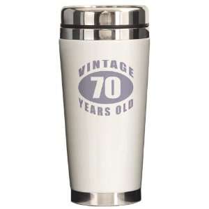  70th Birthday Gifts For Him Vintage Ceramic Travel Mug by 