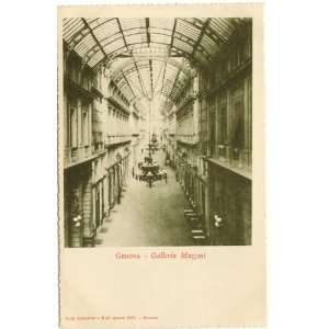   1900 Vintage Postcard Galleria Mazzini Genova Italy 