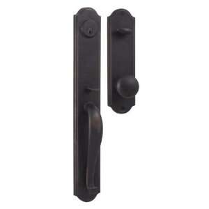   Rubbed Bronze Wiltshire Double Cylinder Handleset with Wexford Knob