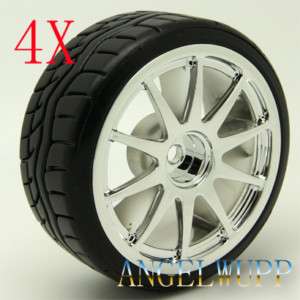 4X RC 110 Car On road Plastic Materials Wheel Rim & Drift Tyre,Tires 