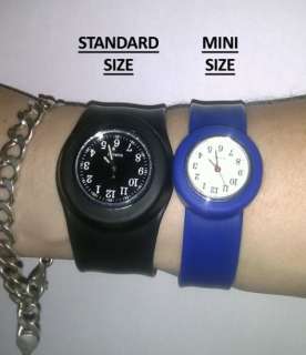 SNAP/SLAP ON SILICONE WATCH   FULLY NUMBERED MATTE FACE  