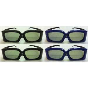   and 2 Black (4) 3D DLP Link Active Shutter Glasses 120 Hz Electronics